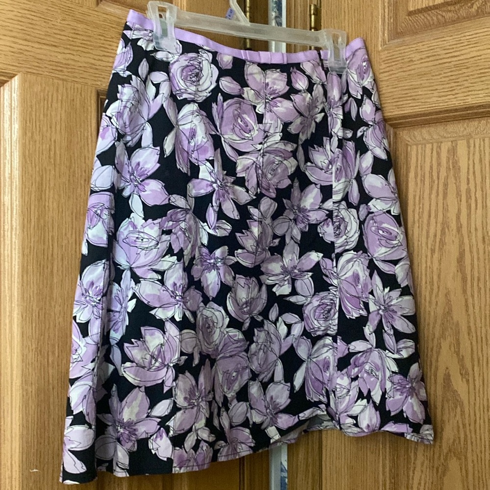 Rafaela purple print skirt.